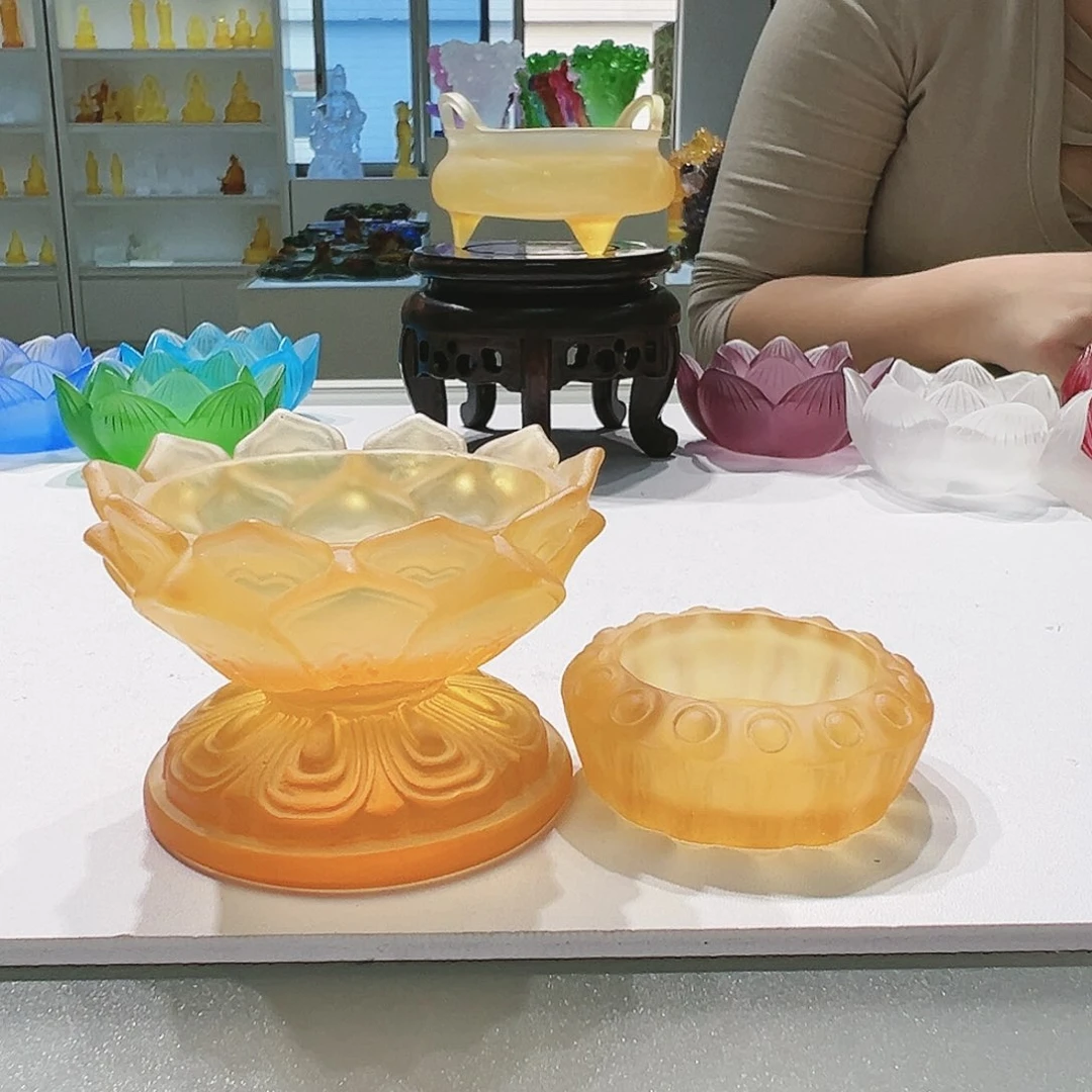 【闪购商品】手工艺品琉璃烛台供水杯