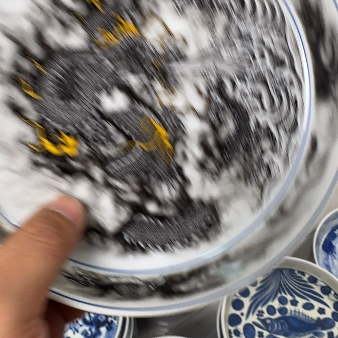 摆件黑墨龙吸水大壶承