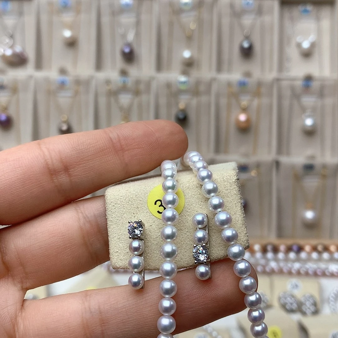 淡水珍珠颈饰银S925镶嵌S****ず