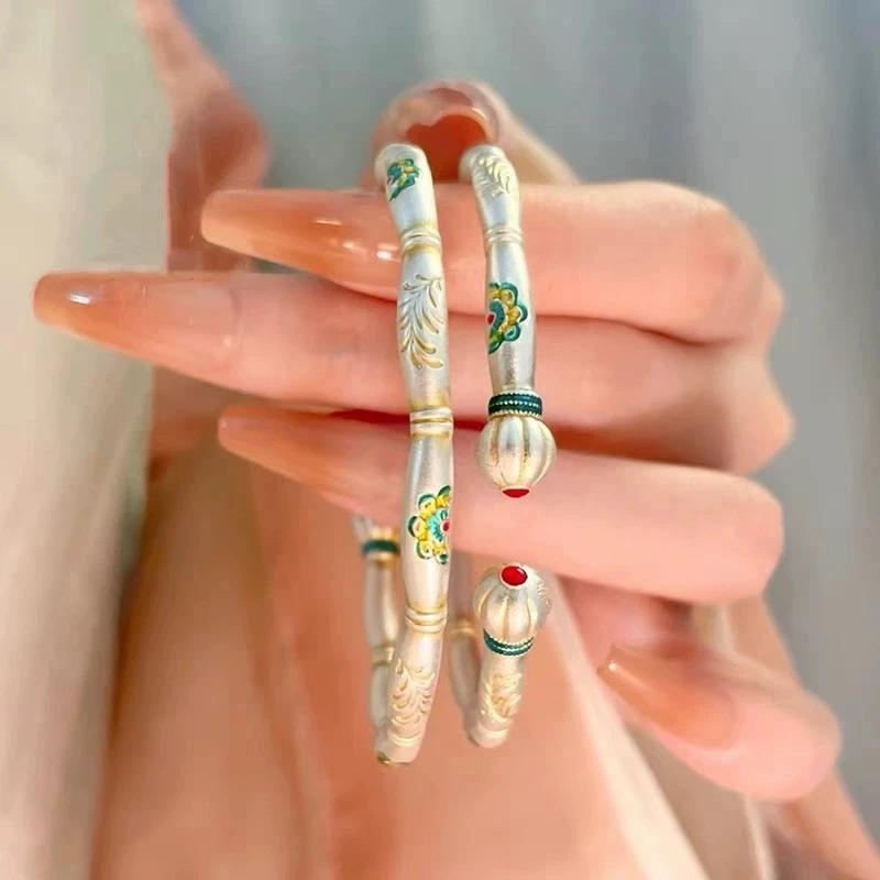 足银手镯 51号链接 【开口手镯】足银999.9 清库存带证书礼盒包装