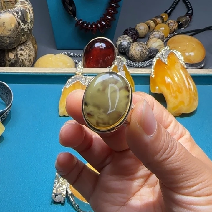 琥珀未镶嵌手链波兰设计款琥珀蜜蜡