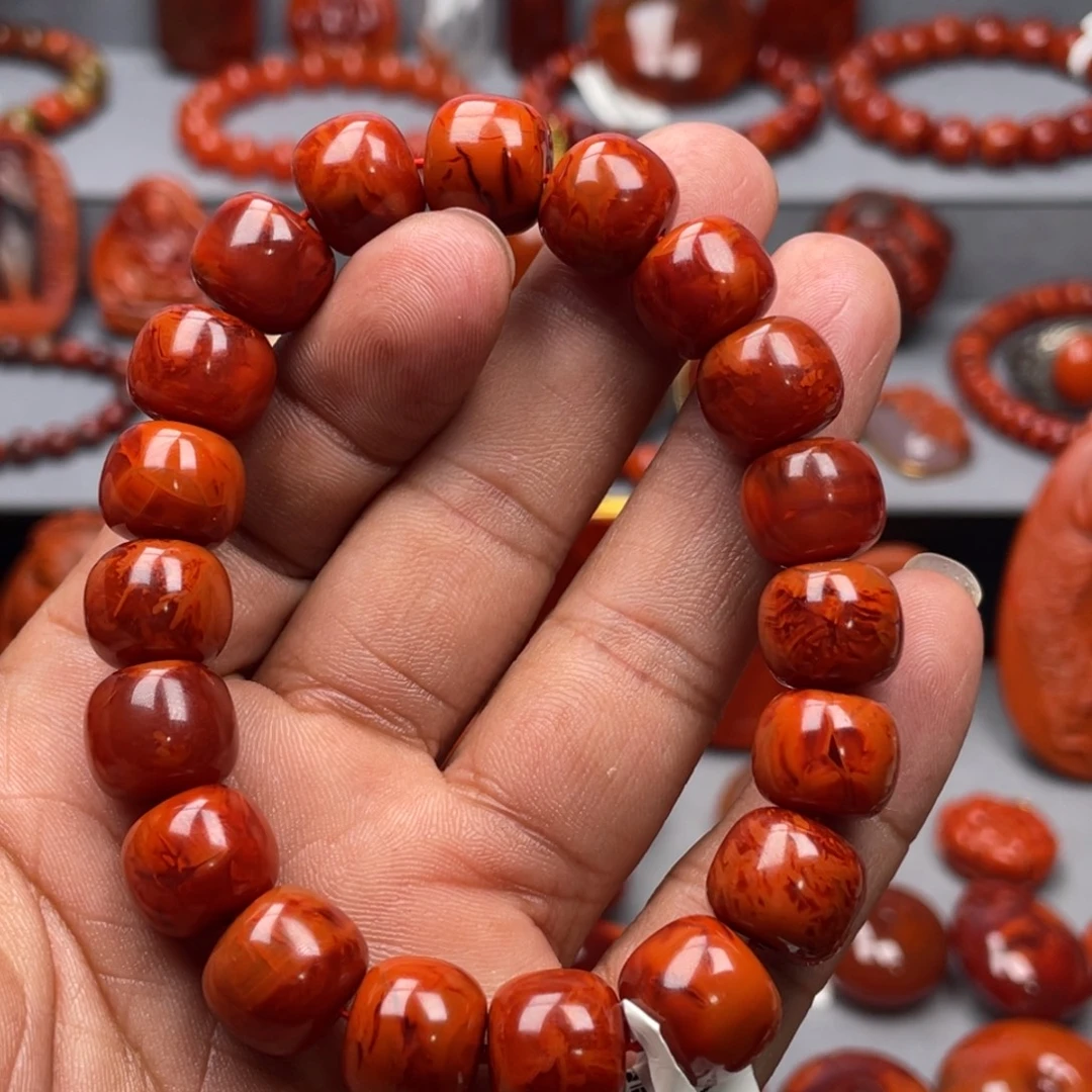 南红玛瑙未镶嵌珠宝奇石单圈12