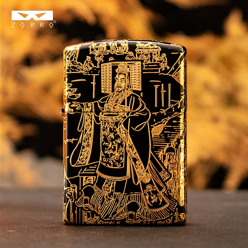 佐罗新品二代鎏金千古一帝煤油打火机（不含煤油）G