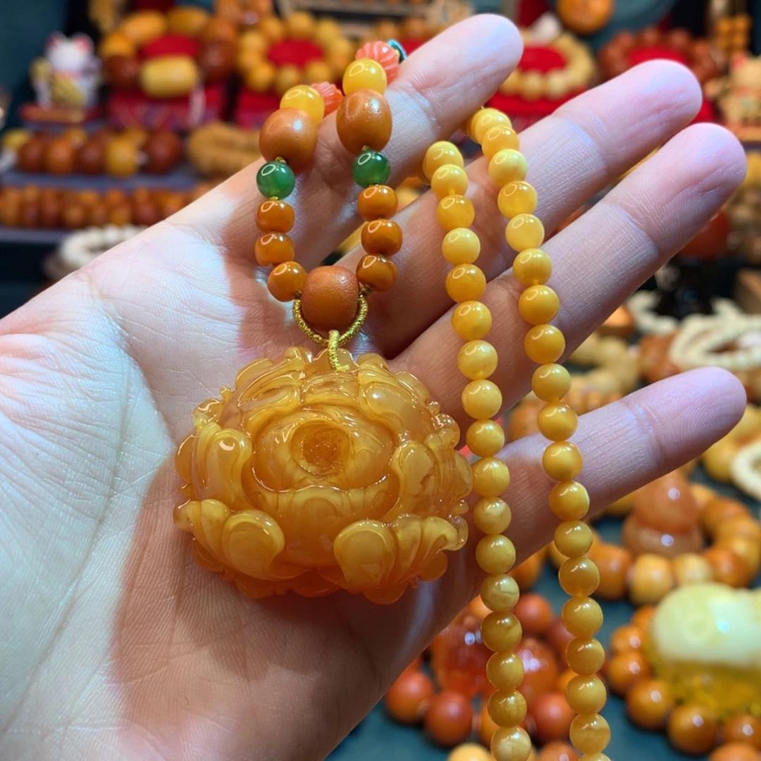 【闪购商品】蜜蜡吊坠(赠链)未镶嵌蜜蜡吊坠