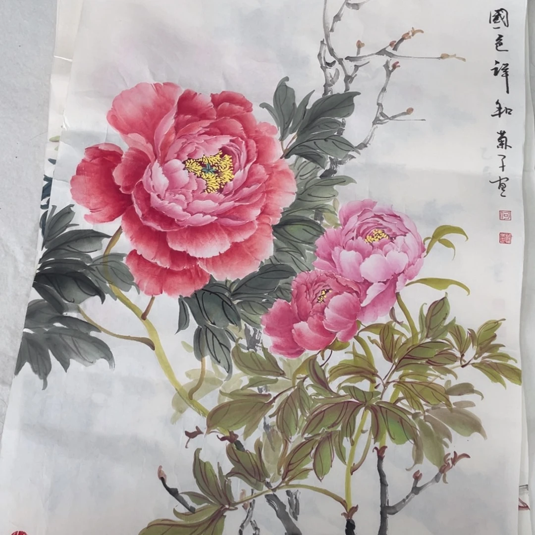 国画何福菊老师绘画