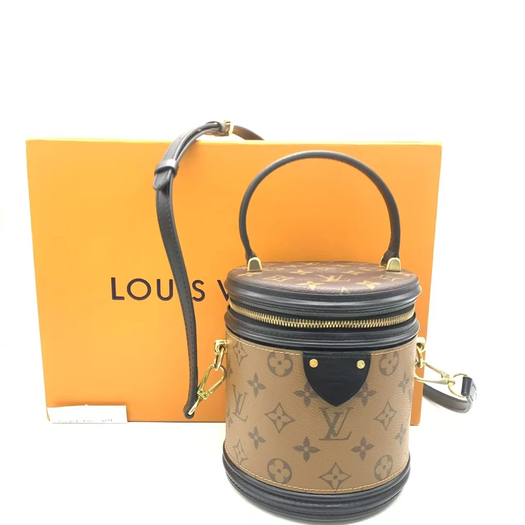 99新 LouisVuitton/路易威登 【安则专属】老花发财桶斜挎包