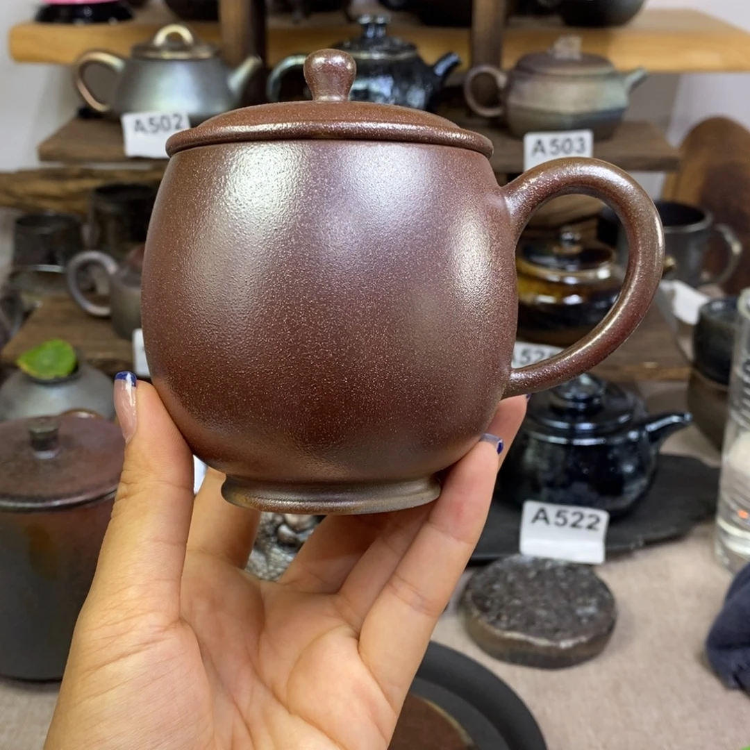 建水紫陶柴烧办公杯