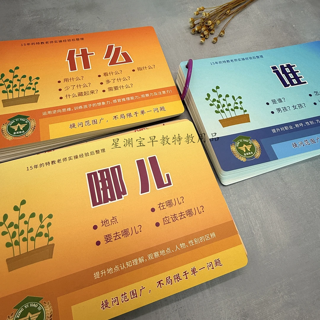 3W-谁 什么 哪儿-泛化问答训练卡 帮助孩子提升语言理解