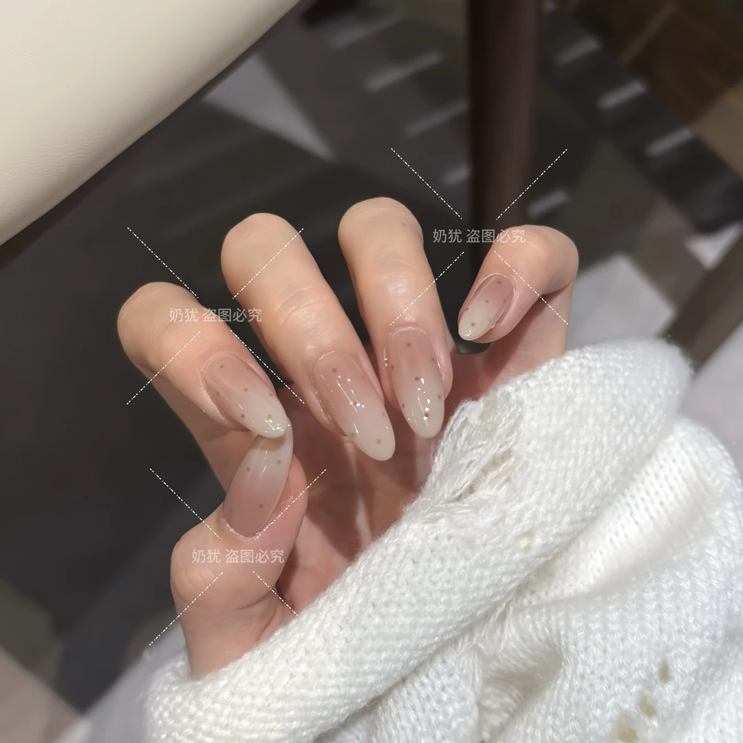 【可可甜霜】奶犹高品质纯手工穿戴甲 穿戴美甲成品