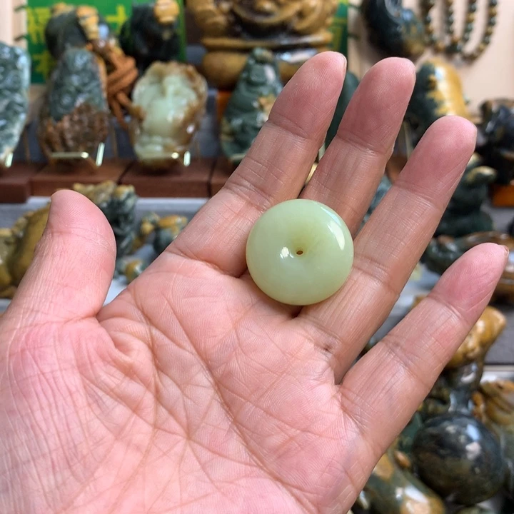 岫岩河磨玉（透闪石质玉）手把件未镶嵌用****7