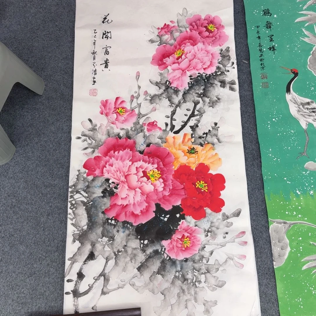 国画三尺尺寸50X100纯手绘作品
