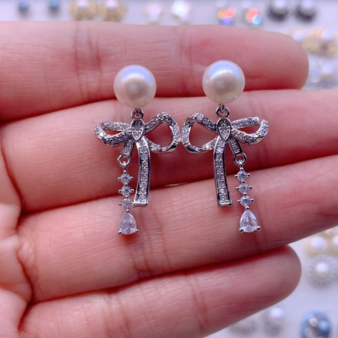 耳饰合金淡水珍珠