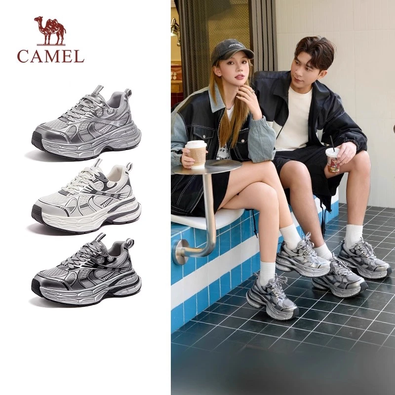 【骆驼银月户外复古老爹鞋男款】新款运动增高舒适休闲厚底鞋男鞋