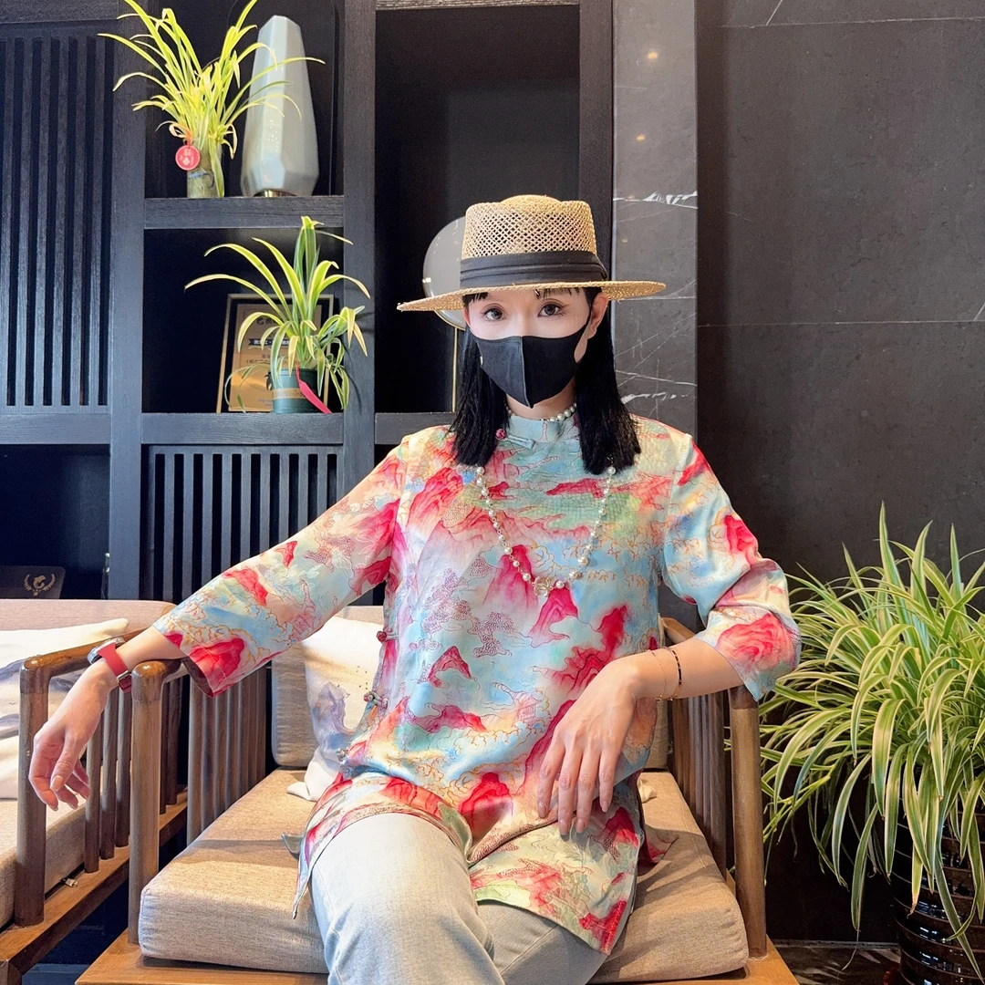 【云笈】“紫火家”春季新款复古舒适百搭长衫