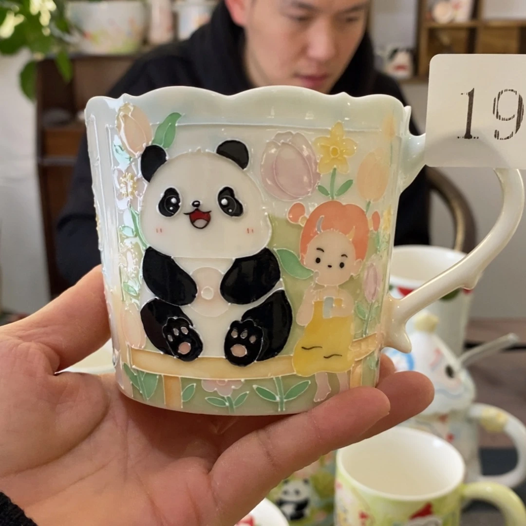 瓷片景德镇釉下彩手绘