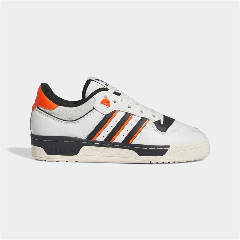 【A类微瑕】adidas originals RIVALRY 板鞋男女同 款白黑橙IE7140