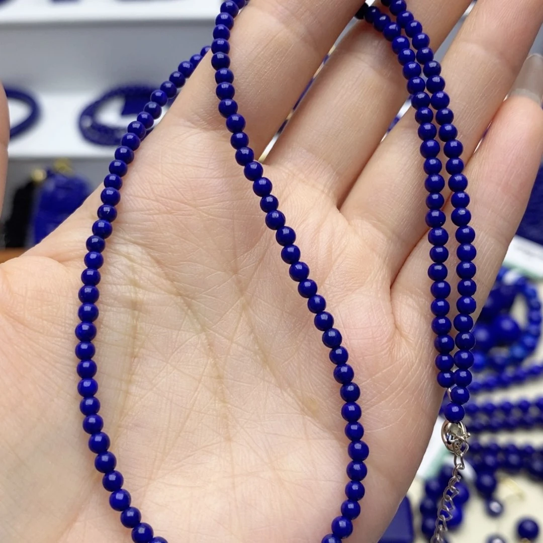 青金石未镶嵌颈饰3mm