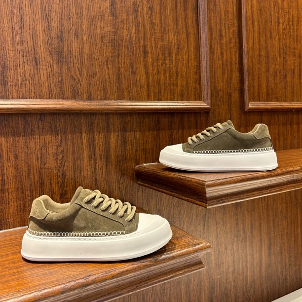 【文麒潮鞋】秋季新款男鞋反毛皮面韩版净版纯色百搭时尚潮流休闲鞋