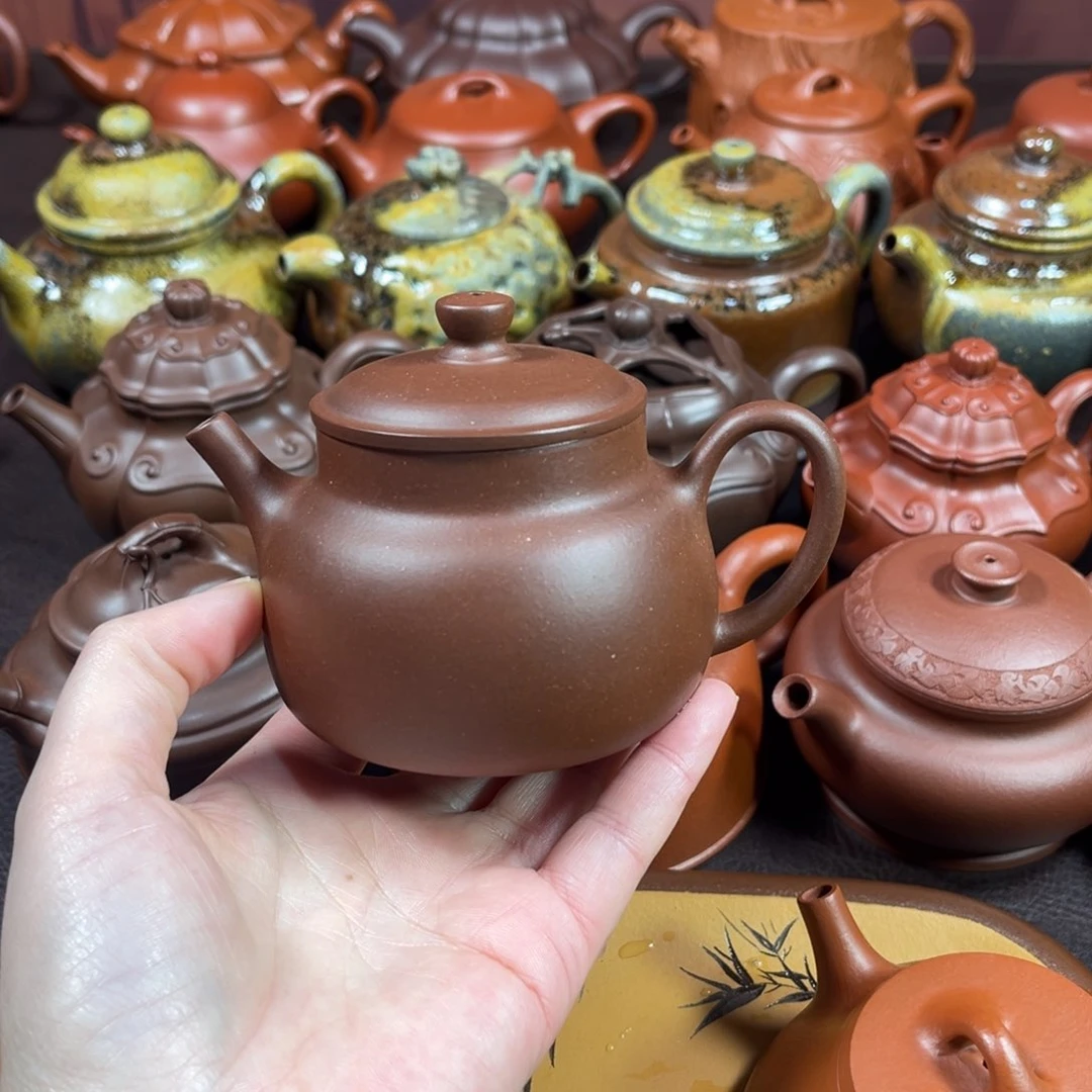 茶壶紫砂侯*凡原矿紫泥180毫升