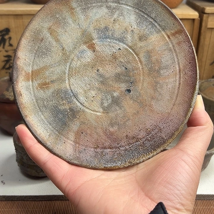 备前烧，壶承，款自查，