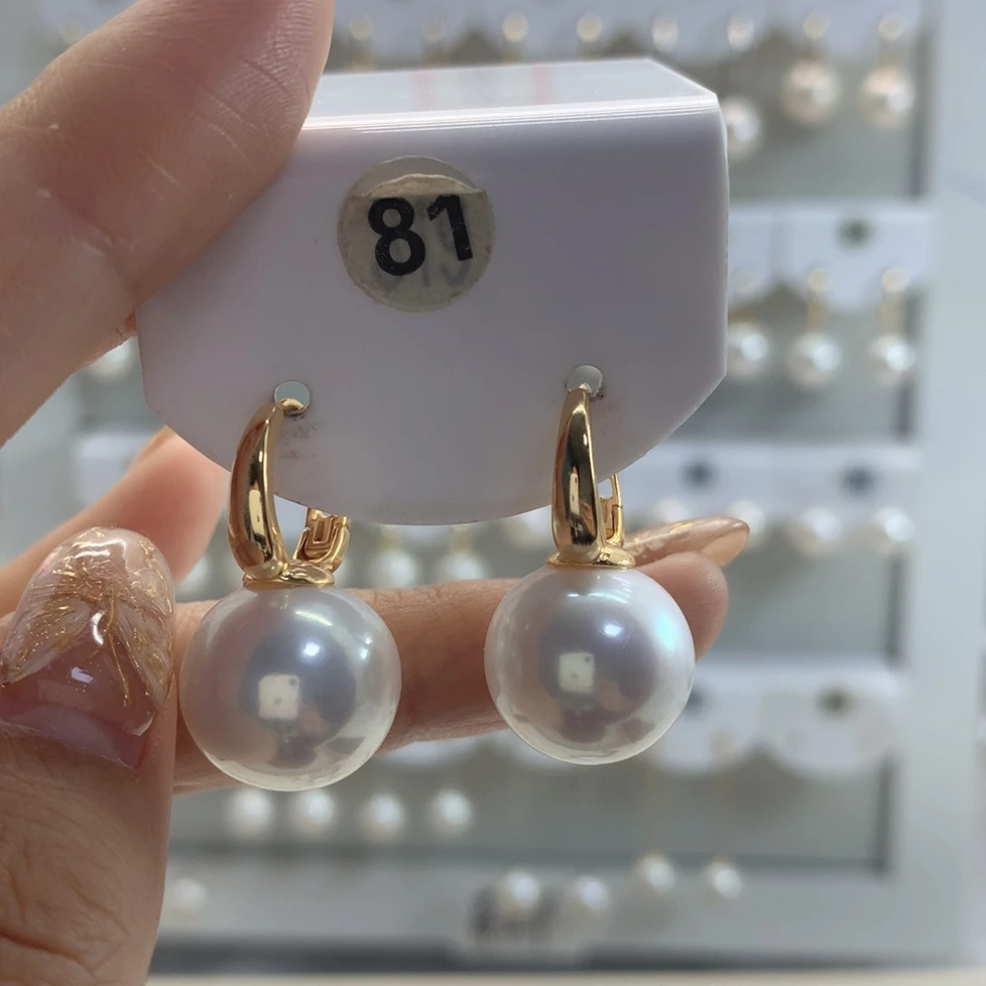 淡水珍珠耳饰银S925镶嵌热**提