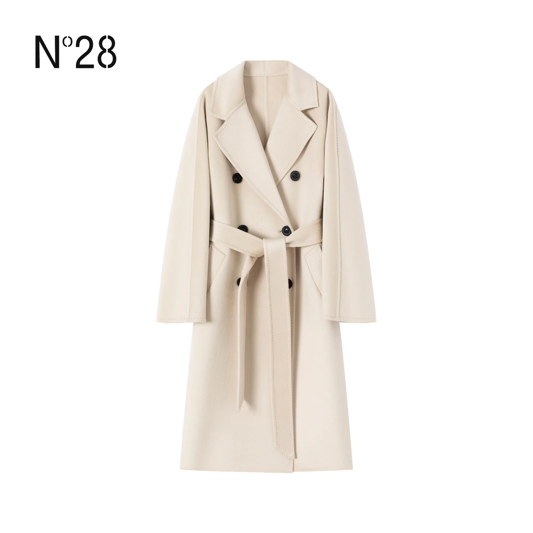 【大乔专属】N°28双面呢大衣女中长款翻领外套8855A1D801-7