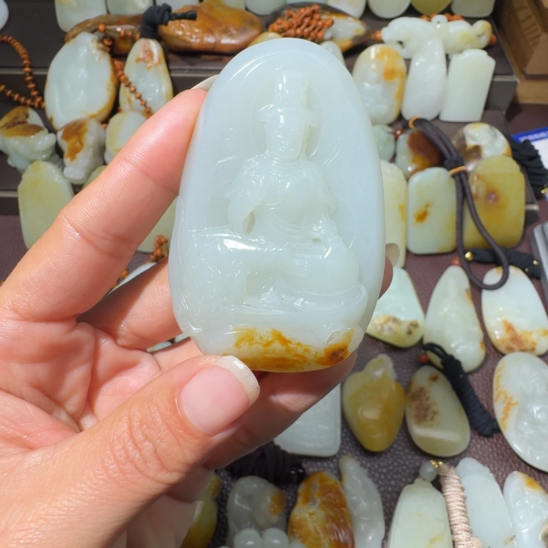 和田玉未镶嵌吊坠(不含链)