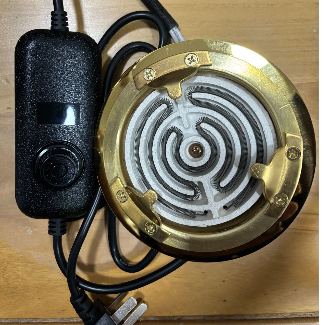 复古铜件炉丝电炉芯配件电炉旋钮控制器数码显示电炉丝控制器国标
