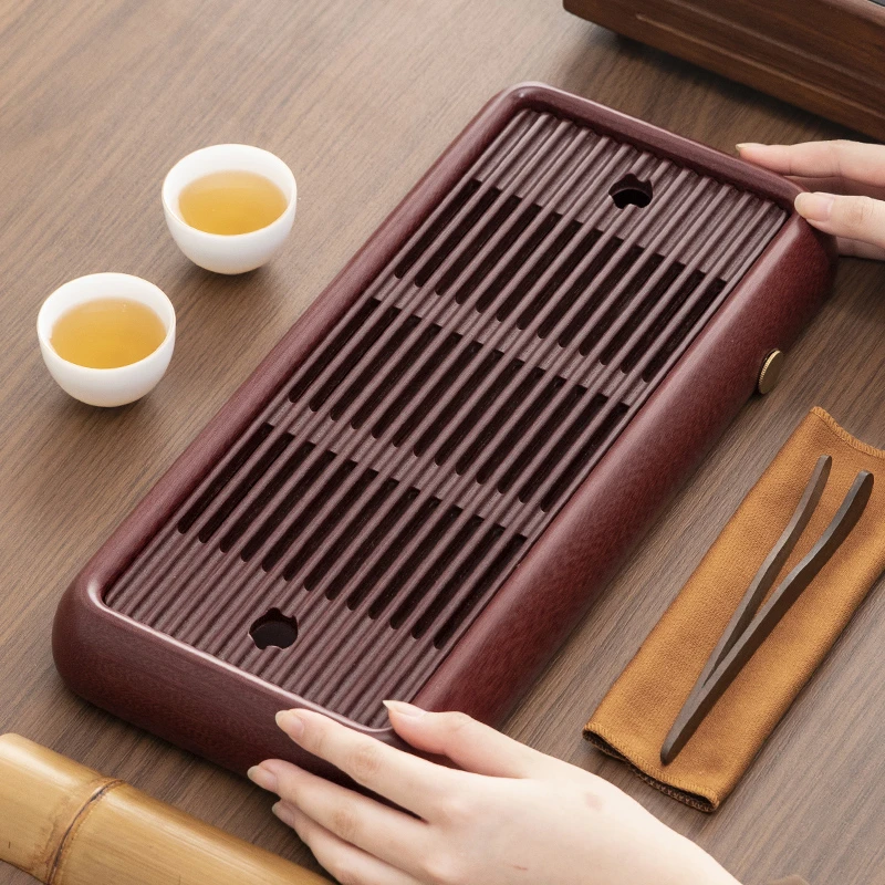 2025新款高档电木茶盘家用小型茶具小茶台电胶木储水排水沥水托盘