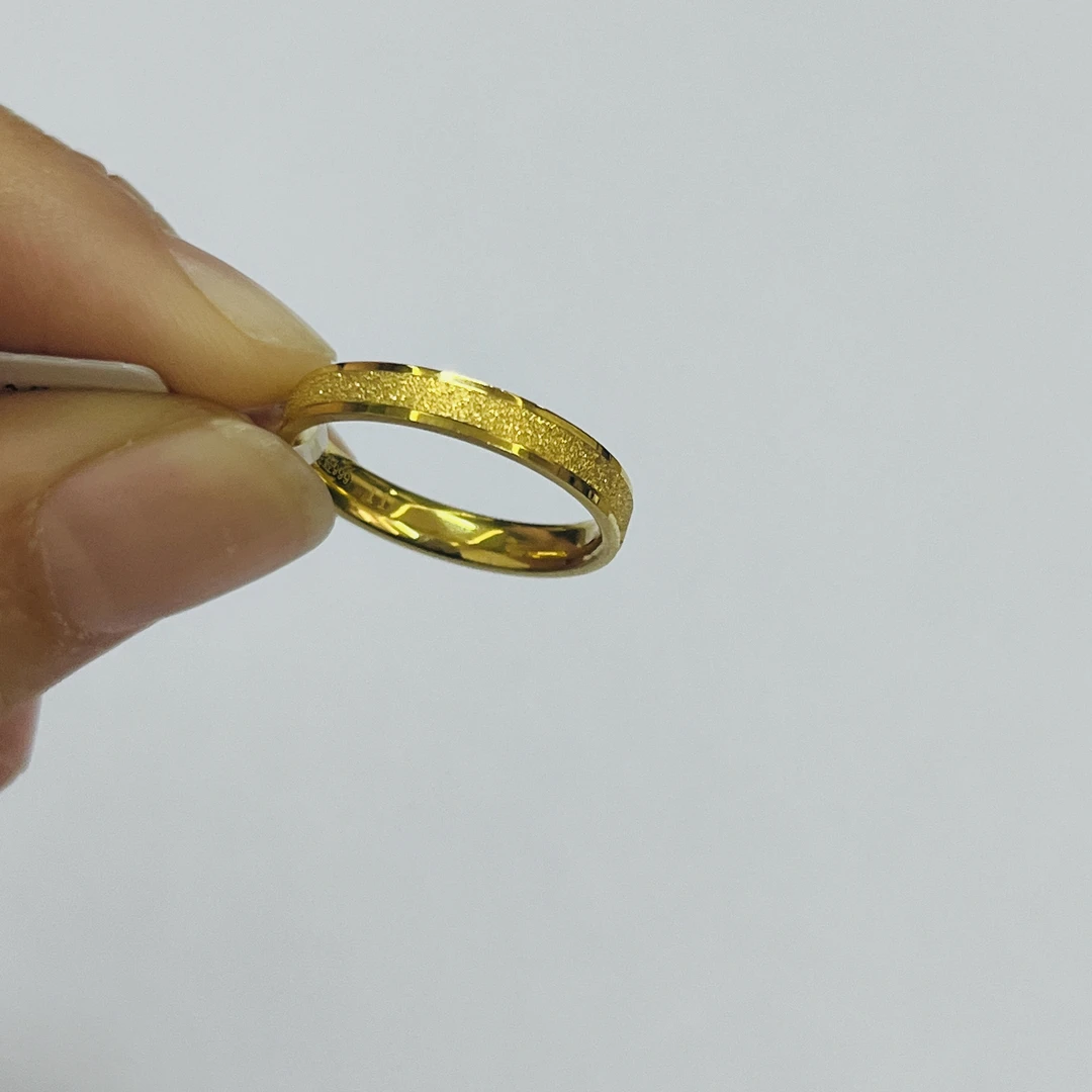 旺旺金选 足金999 经典磨砂戒指11#  2.42