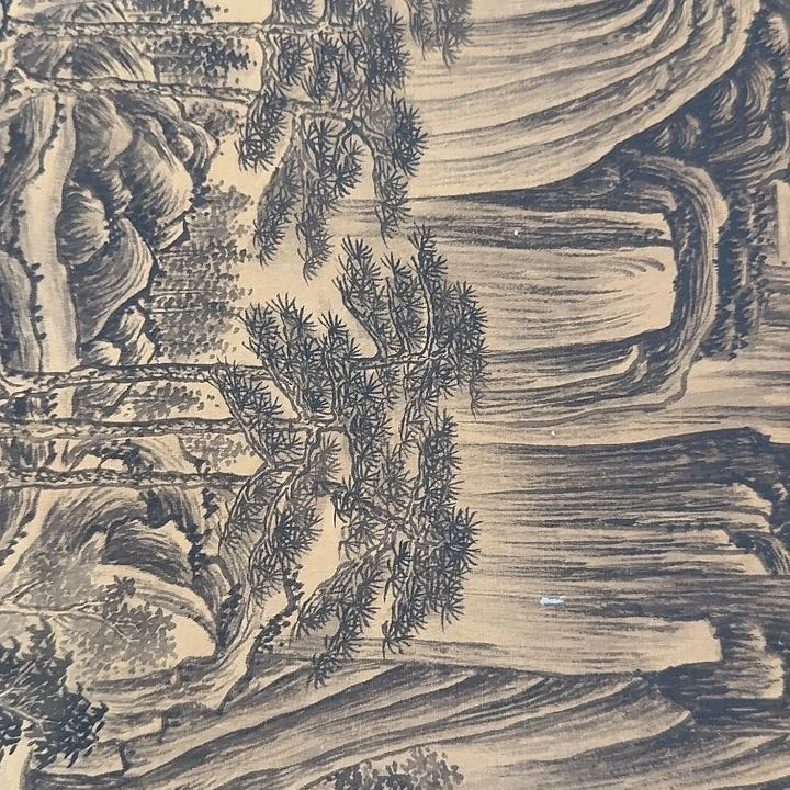 万**阳山水图，山水图挂画