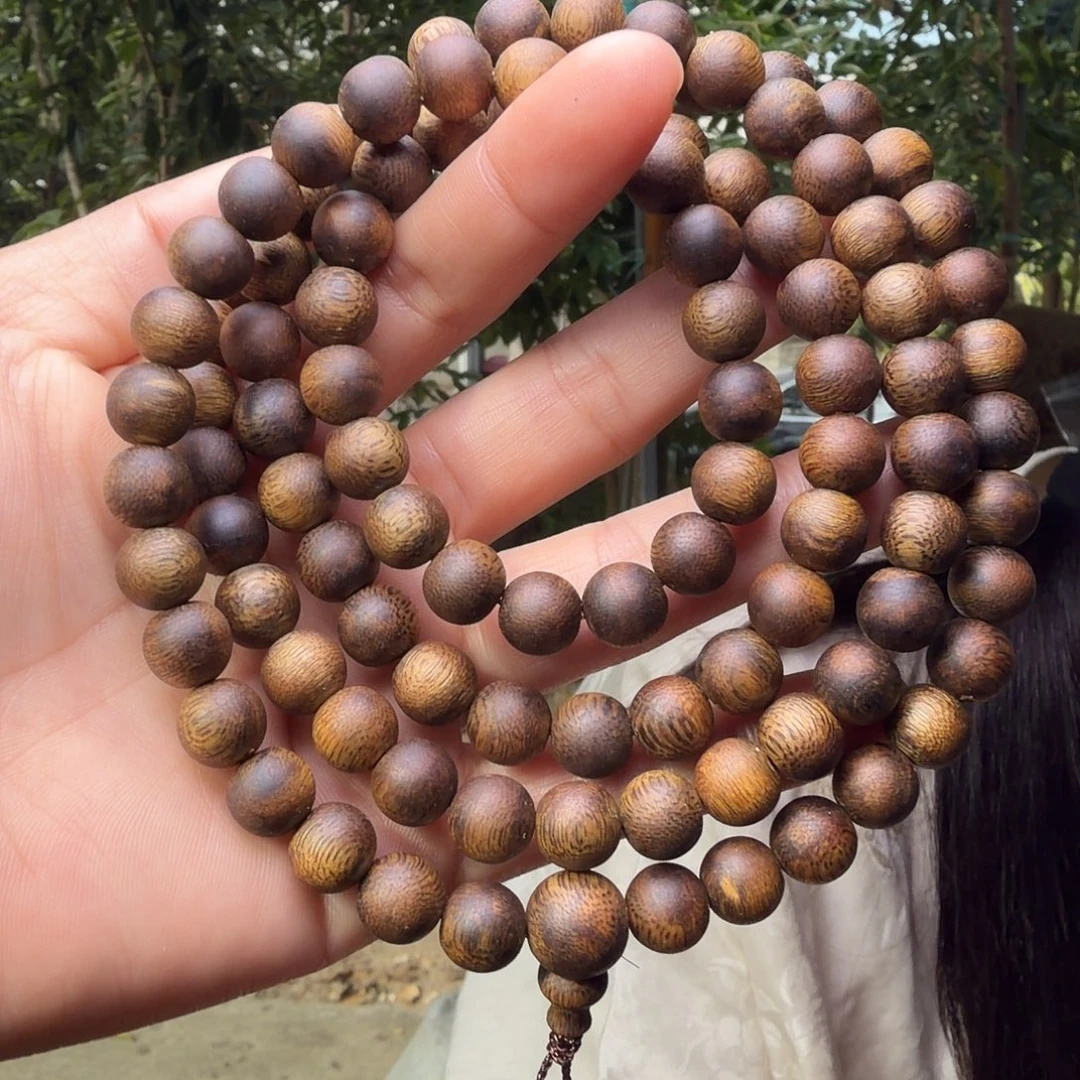 手串沉香莺歌绿奇楠千里香圆珠多圈一条0.9