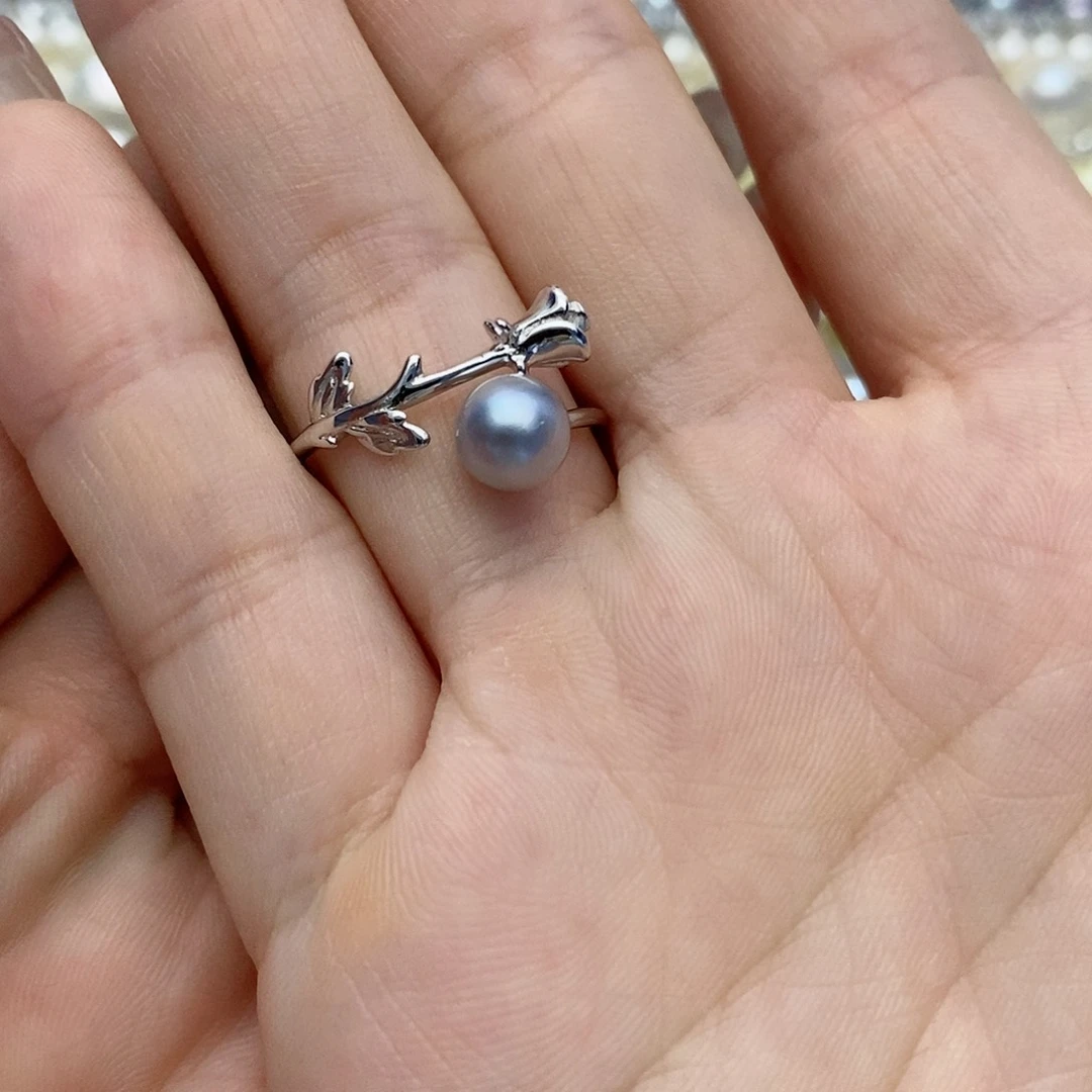 【闪购商品】戒指银S925镶嵌淡水珍珠