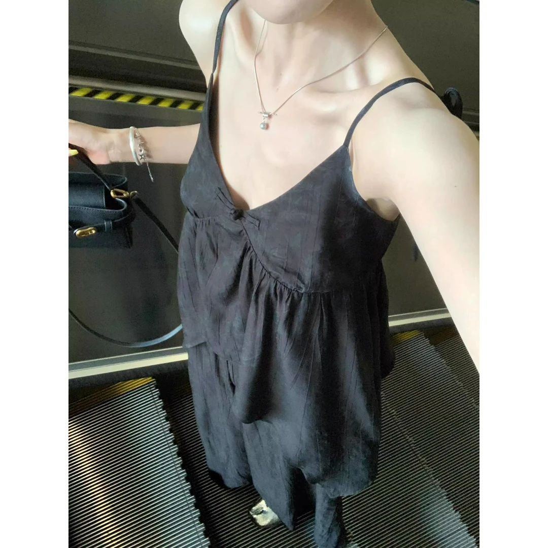 洋气ins高级慵懒风辣妹吊带背心两件套女夏季休闲显瘦居家服套装