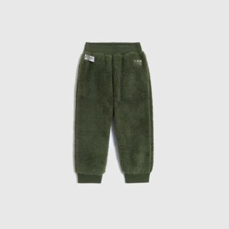 【大牌服饰】G小童软毛珊瑚绒儿童加绒束脚裤1012