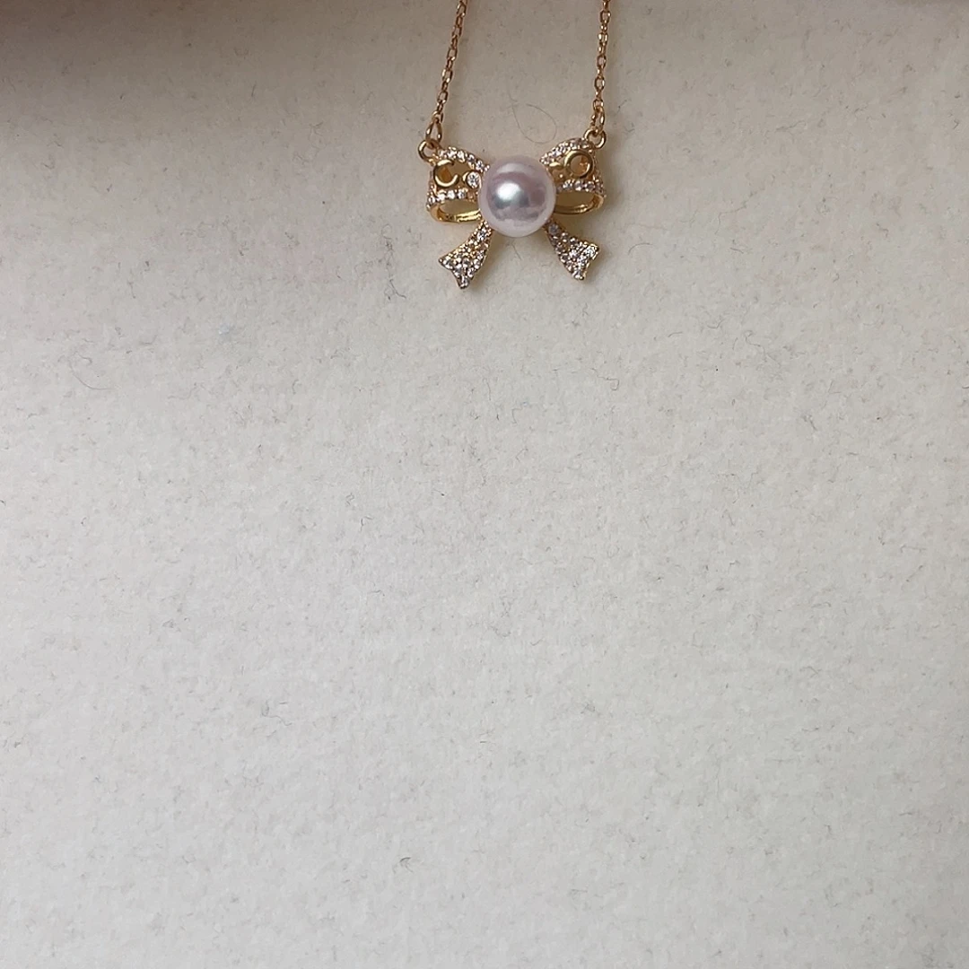 海水珍珠银S925镶嵌颈饰