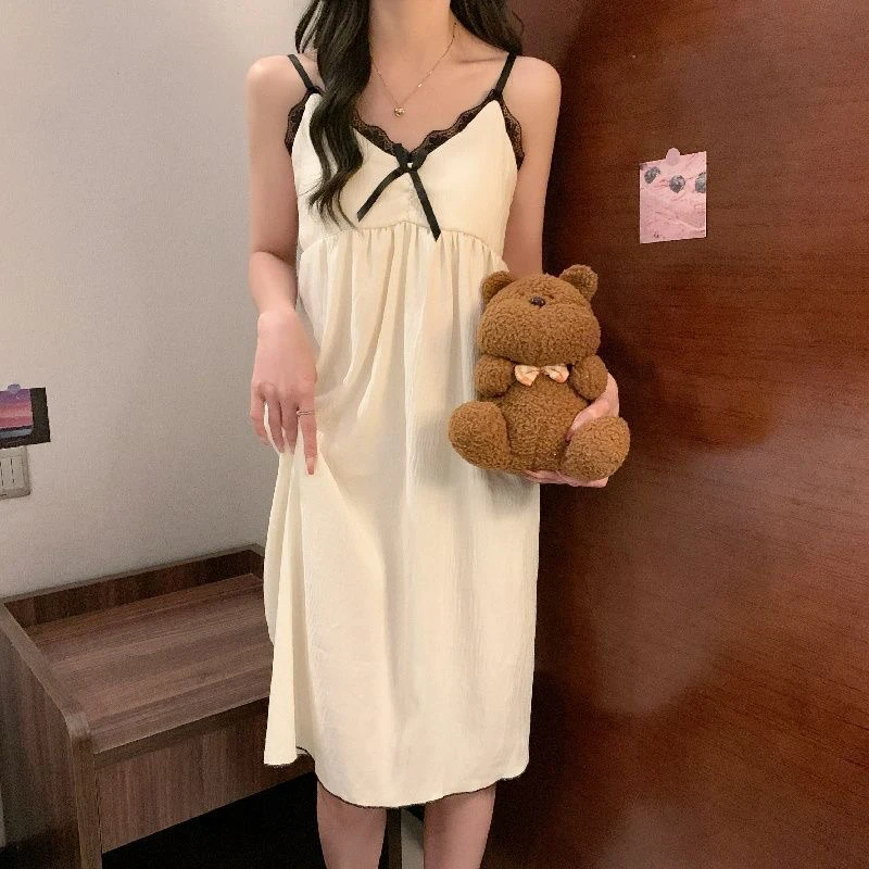 2025新款吊带睡裙女女士学生花边蕾丝吊带睡裙2025网红睡衣女薄款