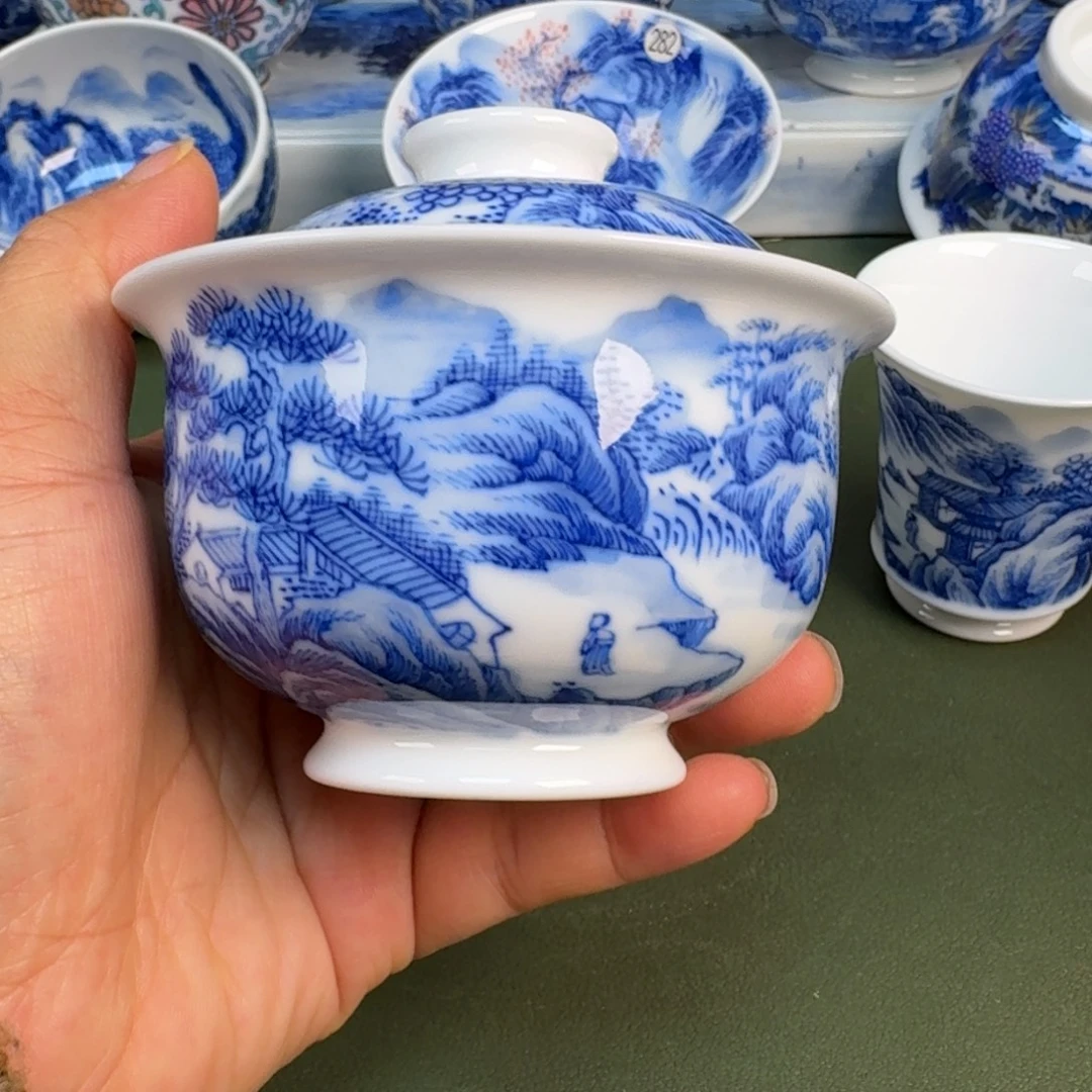 陶景德镇纯手绘茶具圆圆285