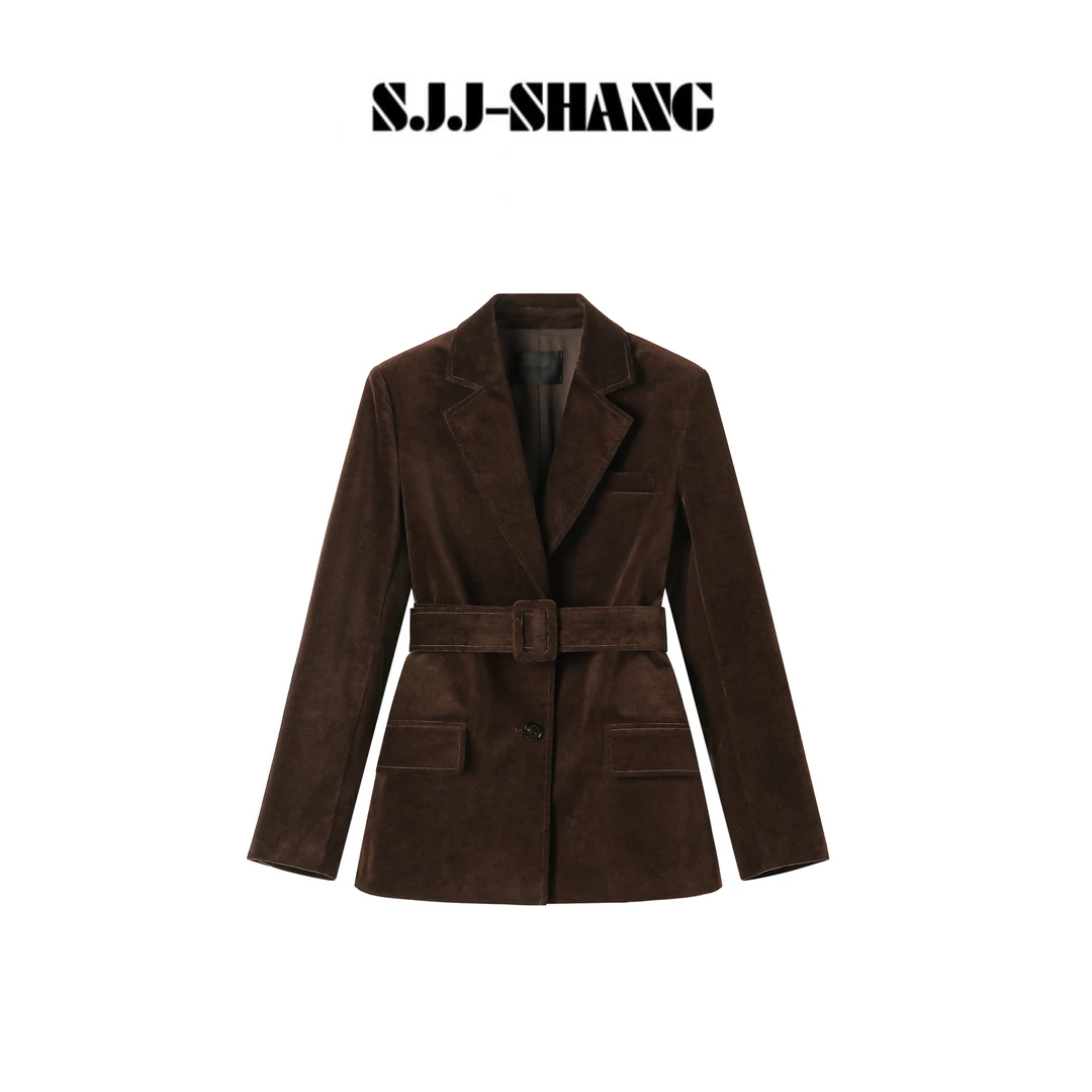 SJJ-SHANG【马车西装】早春复古细腻感肌理调性西装外套q136658p