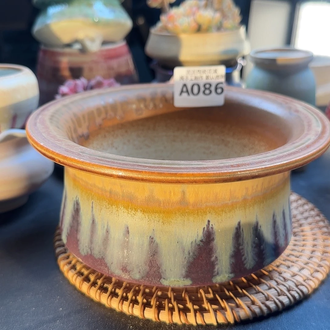 瓷片景德镇手工花盆