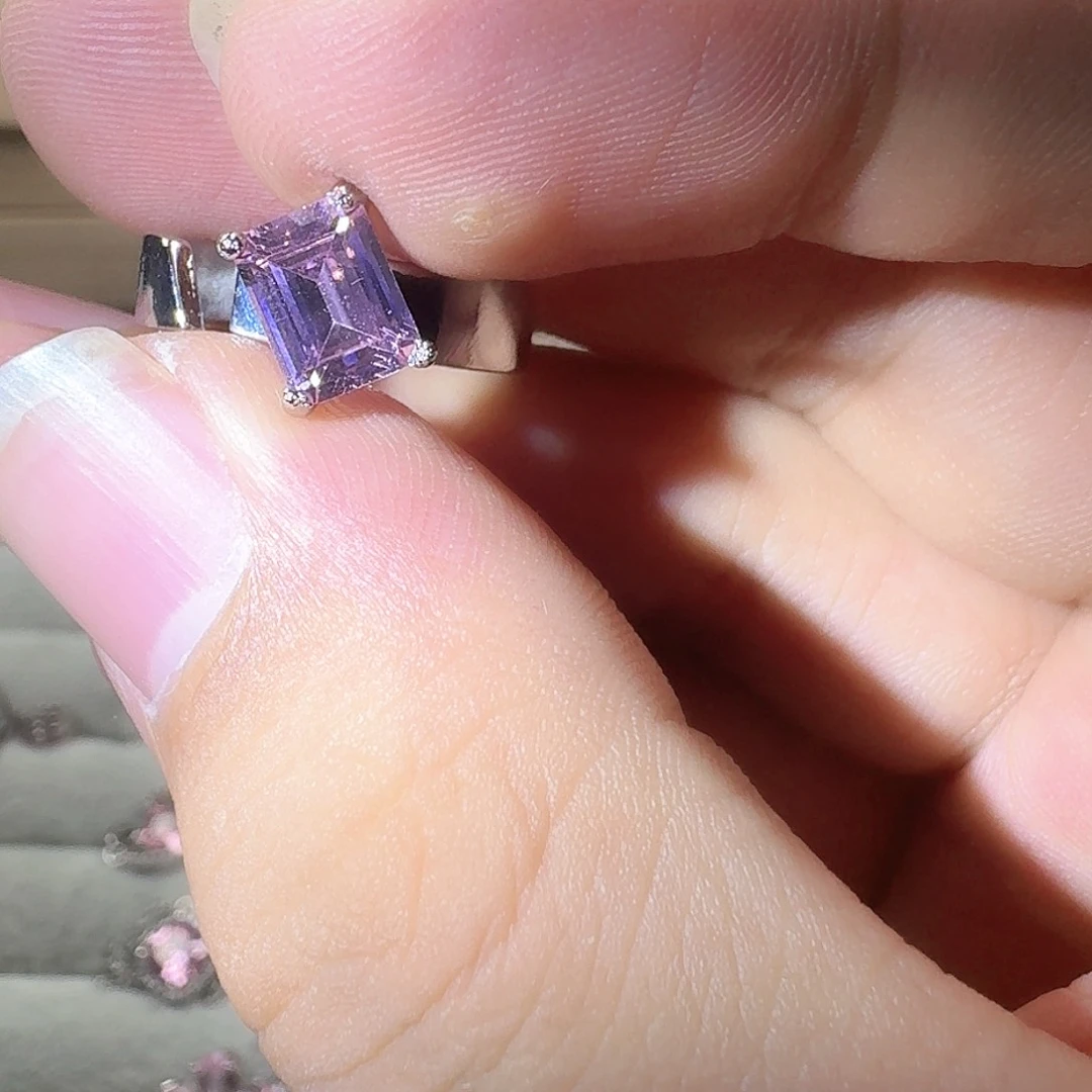 芙蓉石戒指银S925镶嵌