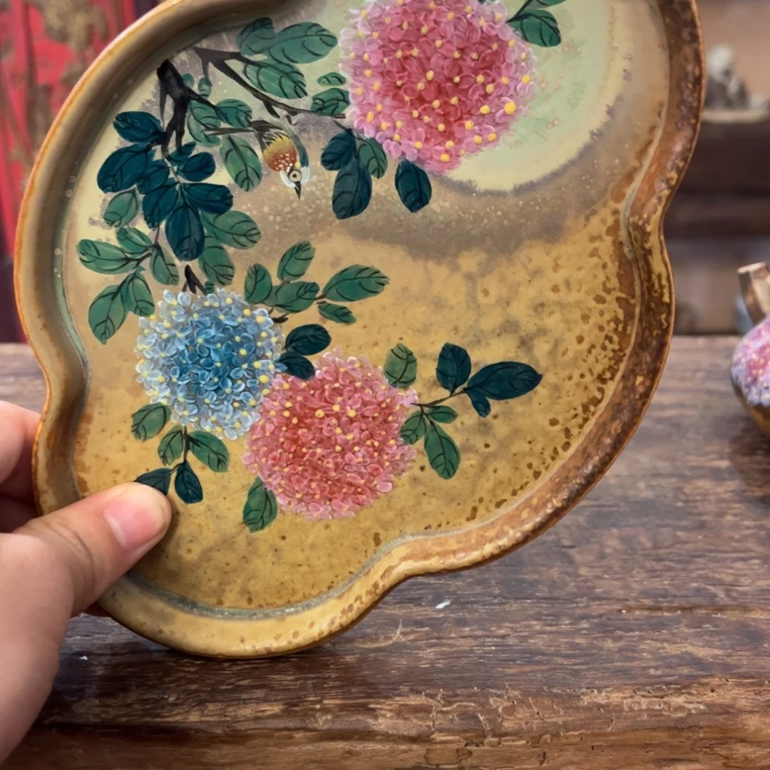 柴烧手工手绘陶瓷