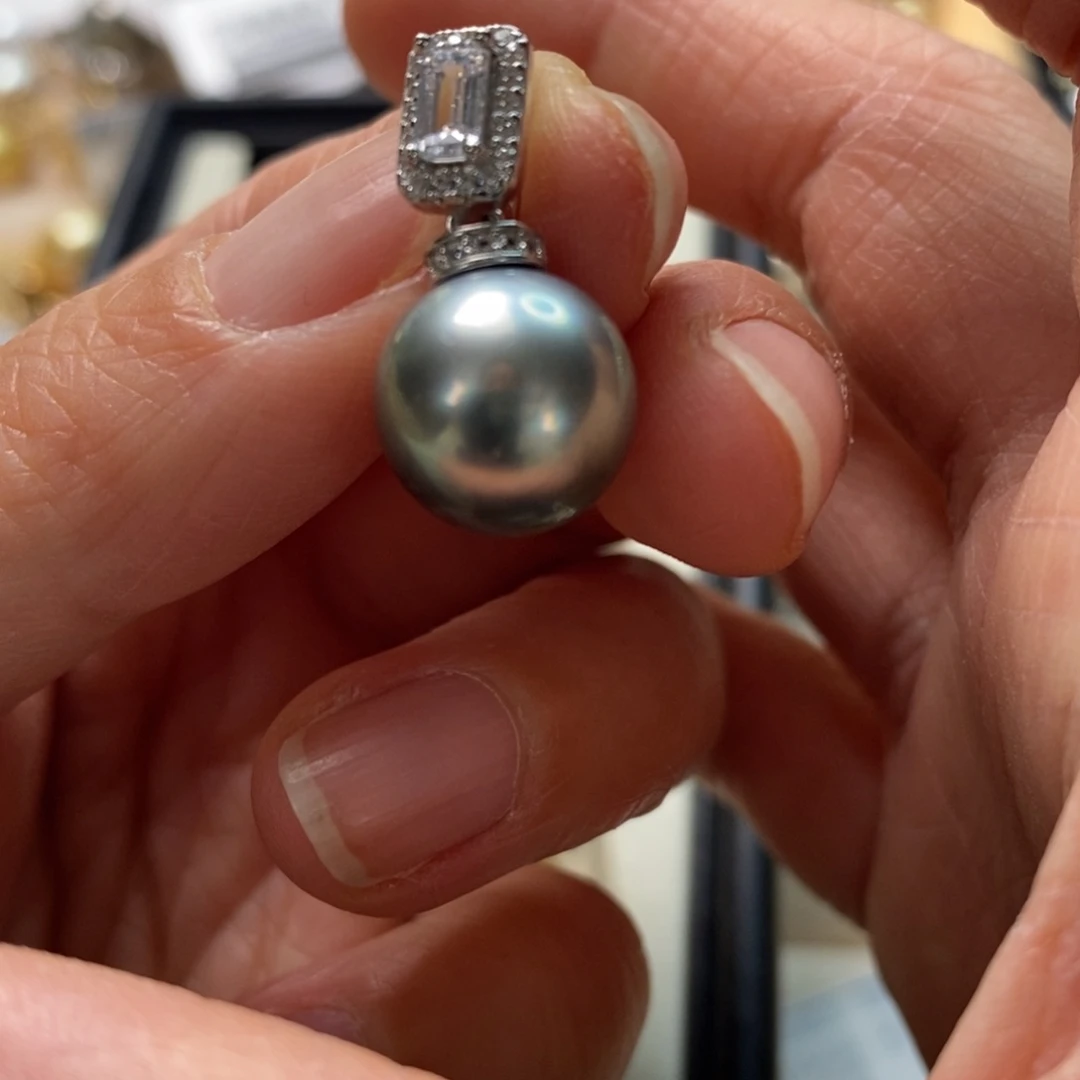 海水珍珠颈饰银S925镶嵌