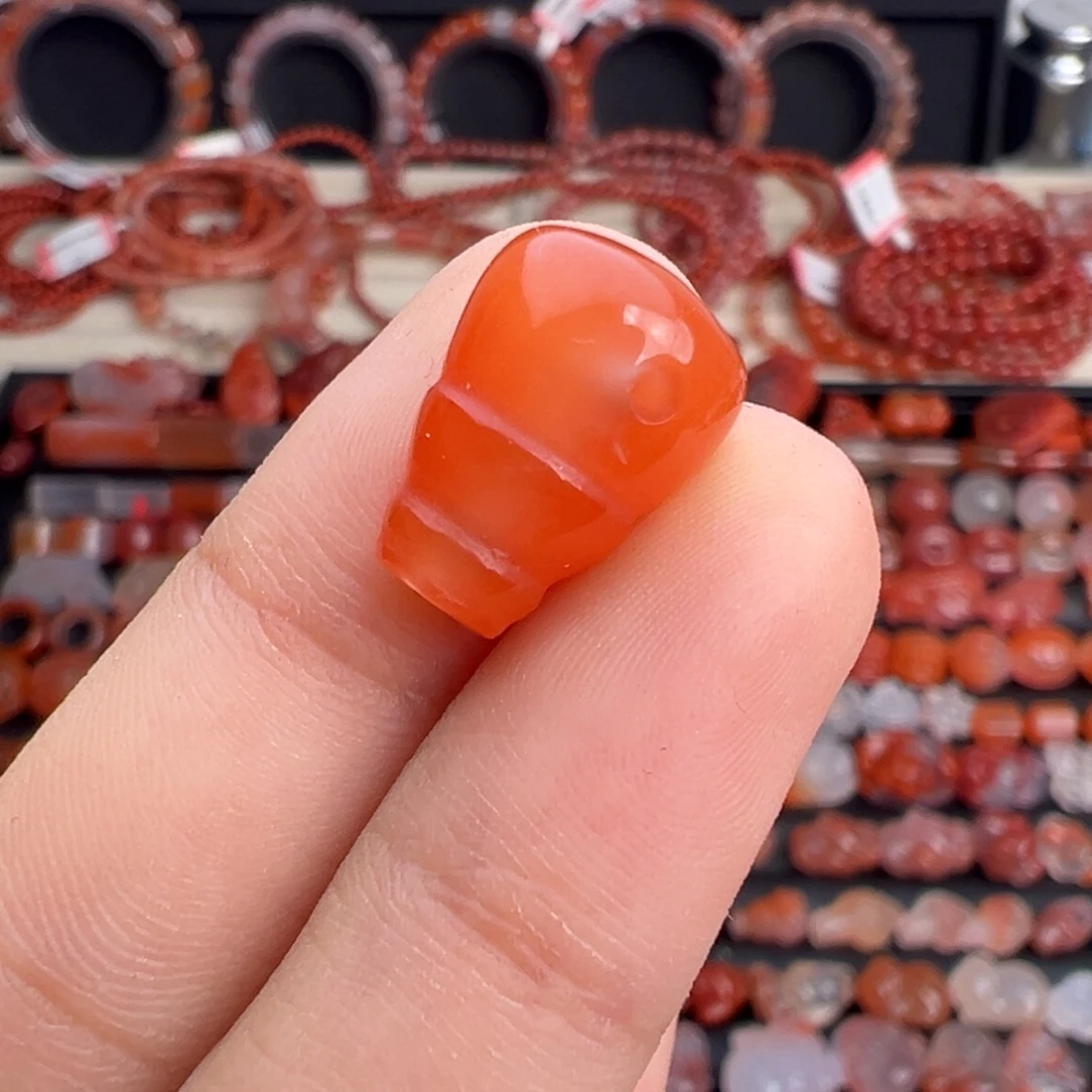 南红玛瑙未镶嵌颈饰三通