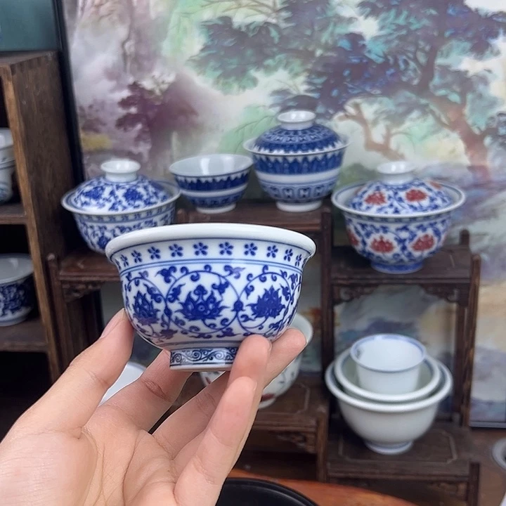 其他瓷缠枝莲小压手