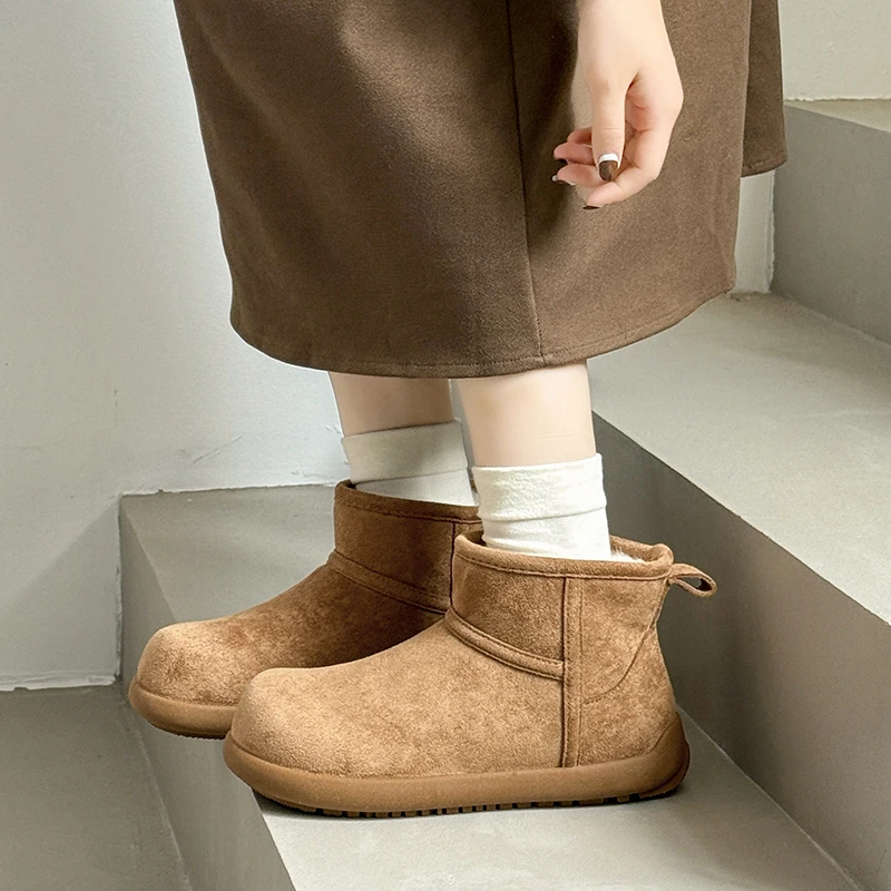 厚底雪地短靴子女冬季加绒加厚保暖2025新款爆款勃肯雪地棉鞋外穿
