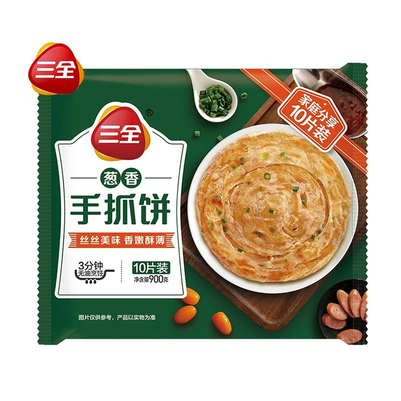 三全葱香手抓饼900g