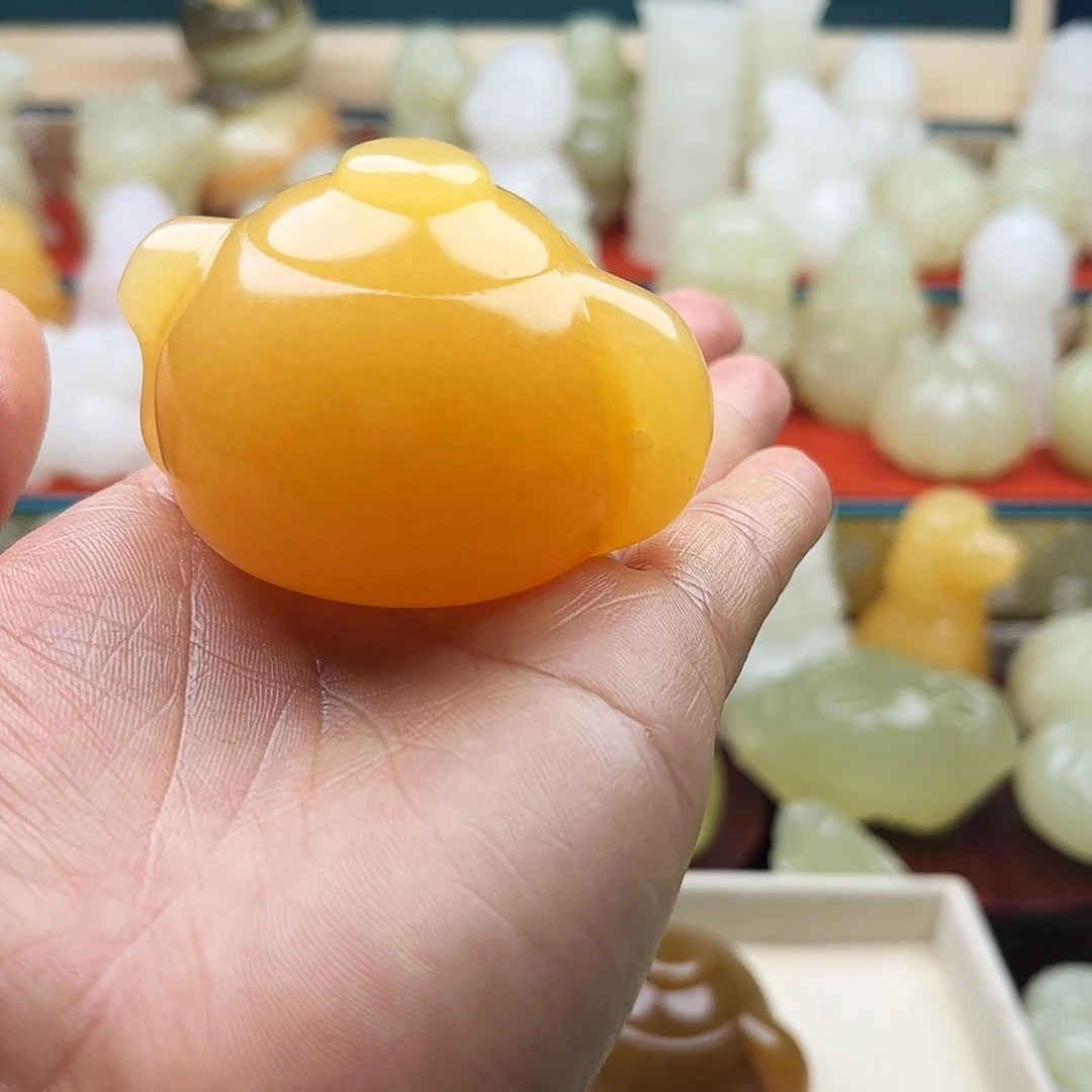 北***利石材把把壶手把摆件