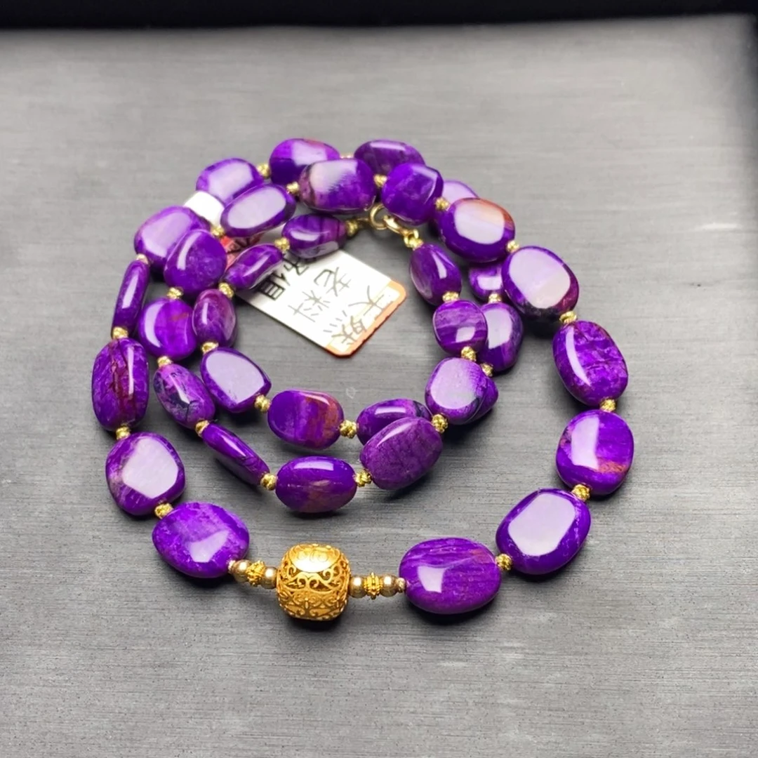 苏纪石（舒俱来）18K金镶嵌项链