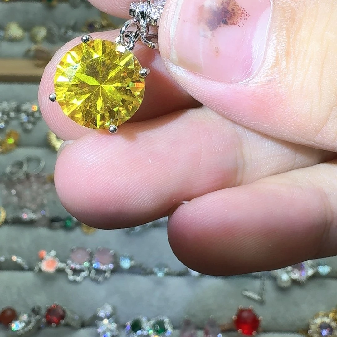 托帕石戒指银S925镶嵌